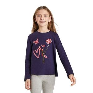 Detská bavlnená košeľa s dlhým rukávom Desigual fialová farba vyobraziť