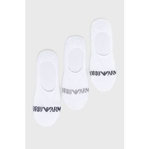 Ponožky Emporio Armani Underwear (3-pack) pánske, biela farba vyobraziť