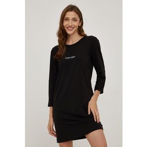 Nočná košeľa Calvin Klein Underwear dámska, čierna farba vyobraziť