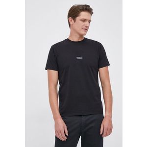 Bavlnené tričko Bomboogie čierna farba, jednofarebné vyobraziť