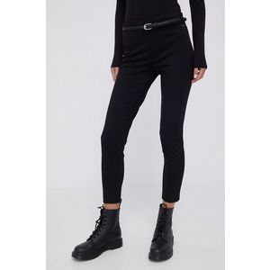 Nohavice XT Studio dámske, čierna farba, priliehavé, stredne vysoký pás vyobraziť
