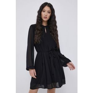 Šaty Jacqueline de Yong čierna farba, mini, áčkový strih vyobraziť