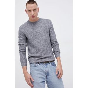 Bavlnený sveter Tom Tailor pánsky, tmavomodrá farba vyobraziť