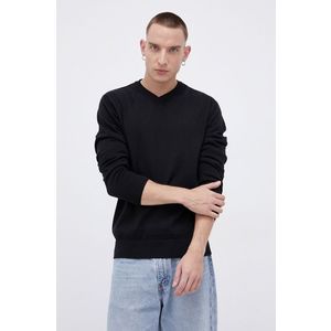 Bavlnený sveter Cross Jeans pánsky, čierna farba vyobraziť