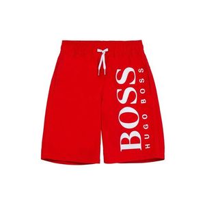 Detské plavkové šortky Boss červená farba vyobraziť
