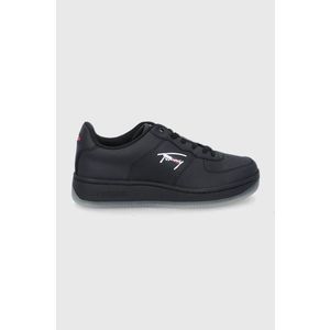 Topánky Tommy Jeans čierna farba vyobraziť