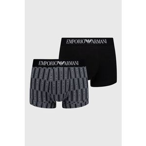 Boxerky Emporio Armani Underwear pánske, čierna farba vyobraziť
