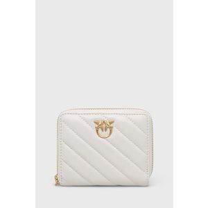 Kožená peňaženka Pinko dámska, biela farba vyobraziť