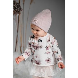 Detská čiapka Jamiks ružová farba biela vyobraziť
