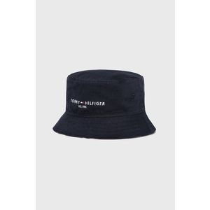 Obojstranný klobúk Tommy Hilfiger tmavomodrá farba, bavlnený vyobraziť