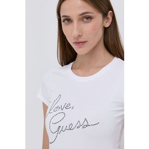 Tričko Guess dámske, biela farba vyobraziť