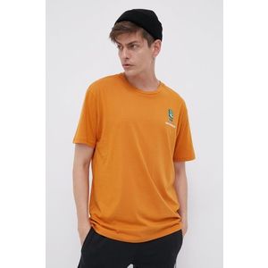 Bavlnené tričko New Balance MT13573MOE oranžová farba, s nášivkou vyobraziť