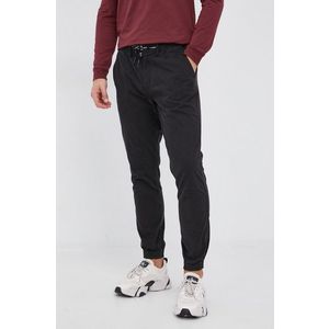Nohavice Calvin Klein Jeans pánske, čierna farba, jogger vyobraziť