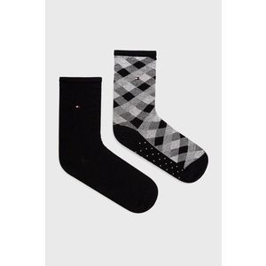 Ponožky Tommy Hilfiger dámske, čierna farba vyobraziť
