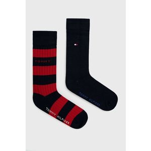 Ponožky Tommy Hilfiger pánske, tmavomodrá farba vyobraziť