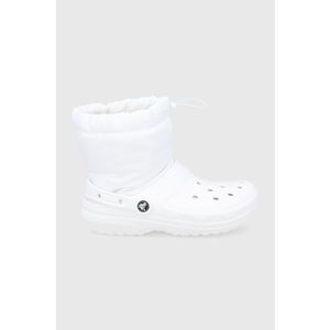 Snehule Crocs Classic Lined Neo Puff Boot biela farba, 206630 vyobraziť