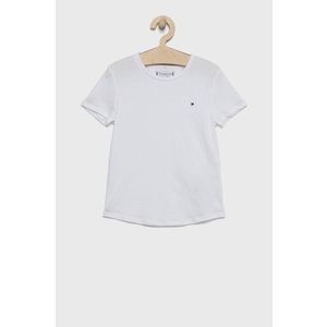 Detské tričko Tommy Hilfiger biela farba vyobraziť