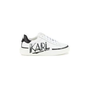 Detské topánky Karl Lagerfeld biela farba vyobraziť