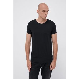 Tričko Resteröds pánske, čierna farba, jednofarebné vyobraziť