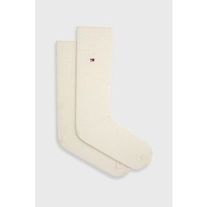 Ponožky s prímesou vlny Tommy Hilfiger biela farba vyobraziť