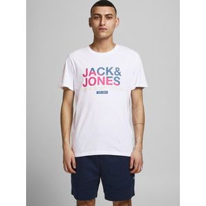 Biele tričko s potlačou Jack & Jones Slices vyobraziť