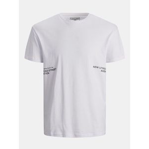 Biele tričko s potlačou Jack & Jones Metro vyobraziť