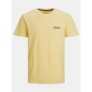 Žlté tričko s nápisom Jack & Jones Tons vyobraziť