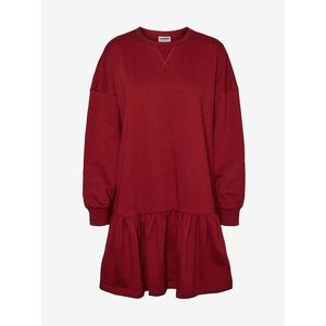 Červené voľné mikinové šaty Noisy May Lino vyobraziť