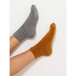 Ponožky pre ženy CAMAIEU - sivá, horčicová vyobraziť