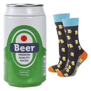 Unisex ponožky Soxo Beer - Pivo Tmavosivá 40-45 vyobraziť