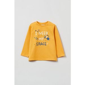 Detské tričko s dlhým rukávom OVS oranžová farba, s potlačou vyobraziť