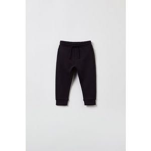Detské nohavice OVS čierna farba, jednofarebné vyobraziť