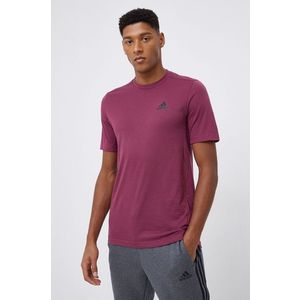 Tričko adidas Performance H30268 pánske, fialová farba, s potlačou vyobraziť