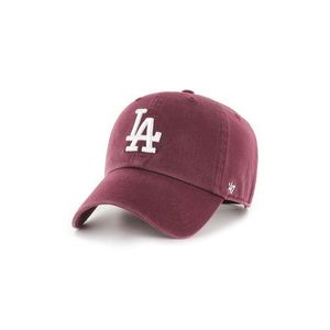 Čiapka 47brand MLB Los Angeles Dodgers fialová farba, s nášivkou vyobraziť