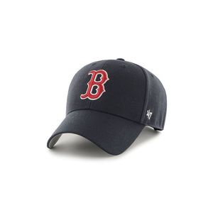 Čiapka 47brand MLB Boston Red Socks čierna farba, s nášivkou vyobraziť