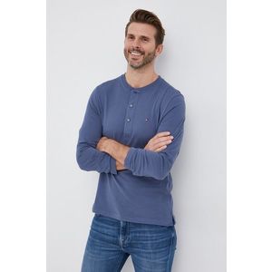 Bavlnené tričko s dlhým rukávom Tommy Hilfiger jednofarebné vyobraziť