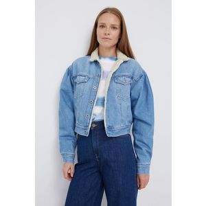 Rifľová bunda Pepe Jeans dámska, prechodná, oversize vyobraziť