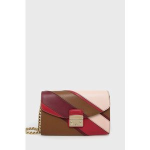 Kožená listová kabelka Furla bordová farba vyobraziť