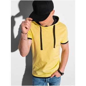 Pánske tričko s kapucňou S1376 - žltá vyobraziť
