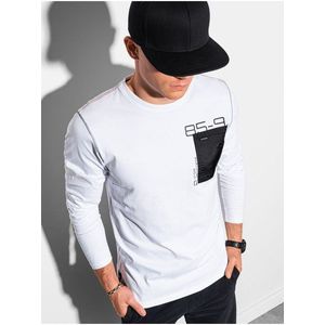 Chlapčenské tričko s dlhým rukávom a potlačou L130 – biela - S vyobraziť