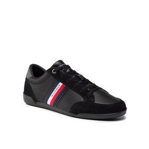 Tommy Hilfiger Sneakersy Corporate Material Mix Leather FM0FM03741 Čierna vyobraziť