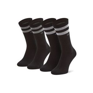 Calvin Klein Súprava 2 párov vysokých ponožiek unisex 701218711 Čierna vyobraziť