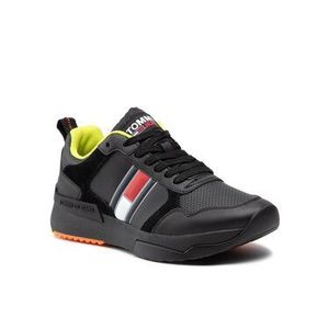 Tommy Jeans Sneakersy Modern Runner Tjm Perf Lea EM0EM00816 Čierna vyobraziť