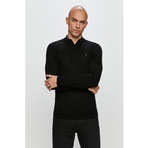 AllSaints - Tričko s dlhým rukávom Mode Merino LS Polo vyobraziť