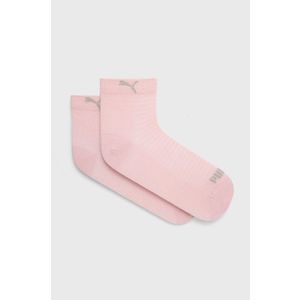 Ponožky Puma (2-pack) 907956 dámske, ružová farba vyobraziť