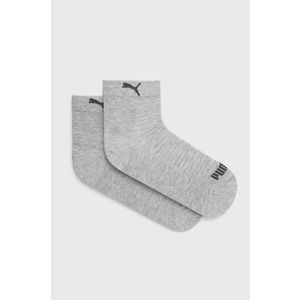 Ponožky Puma (2-pack) 907956 dámske, šedá farba vyobraziť