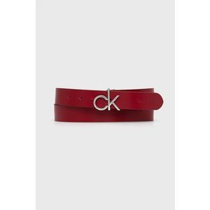 Kožený opasok Calvin Klein dámsky, červená farba vyobraziť