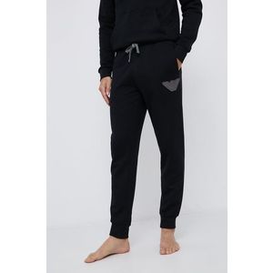 Nohavice Emporio Armani Underwear pánske, čierna farba, jednofarebné vyobraziť