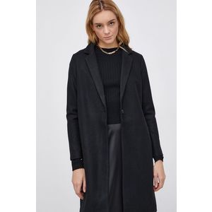 Kabát Only dámsky, čierna farba, prechodný vyobraziť