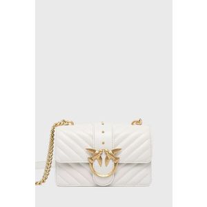 Kožená kabelka Pinko biela farba vyobraziť